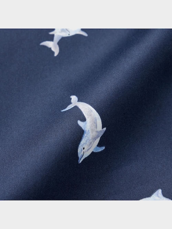 サテンパジャマ(半袖&ショートパンツ)(ドルフィン)