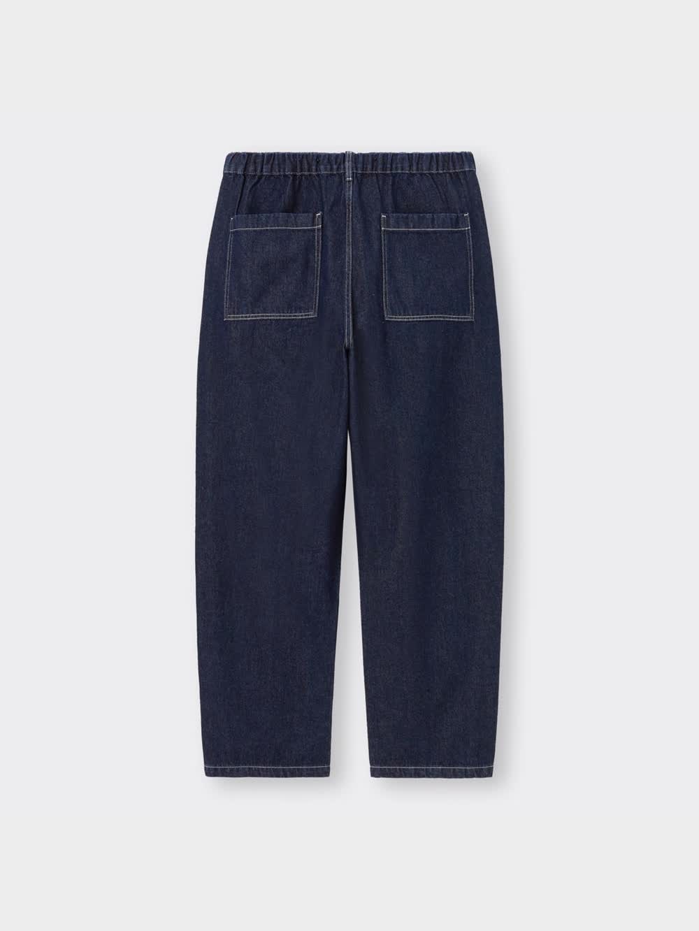 GU公式 | デニムカーブタックパンツ(丈長め76.0cm)(メンズ)