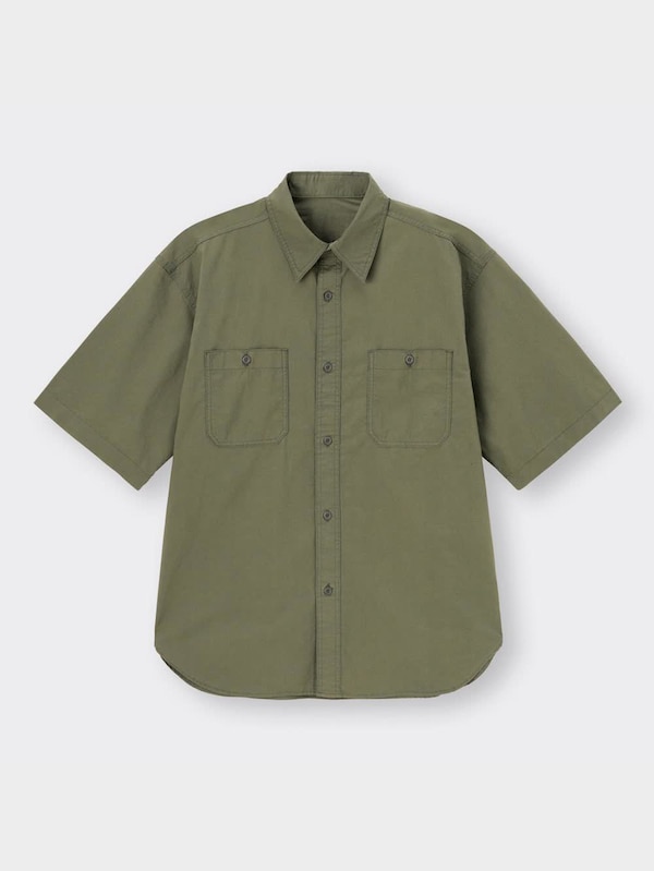 オーバーサイズワークシャツ(5分袖)