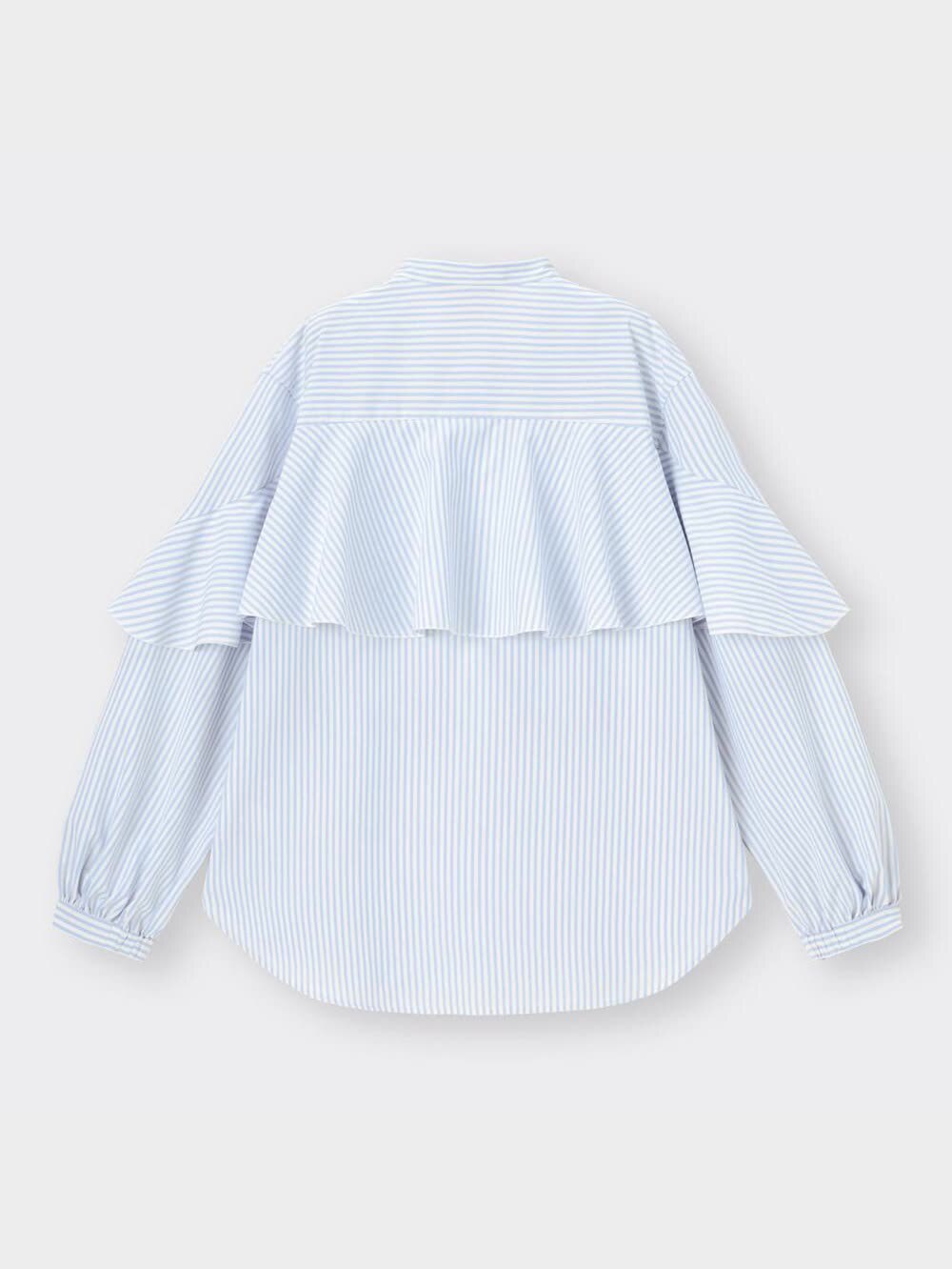 GU公式 | ラッフルスリーブブラウス(長袖)Q