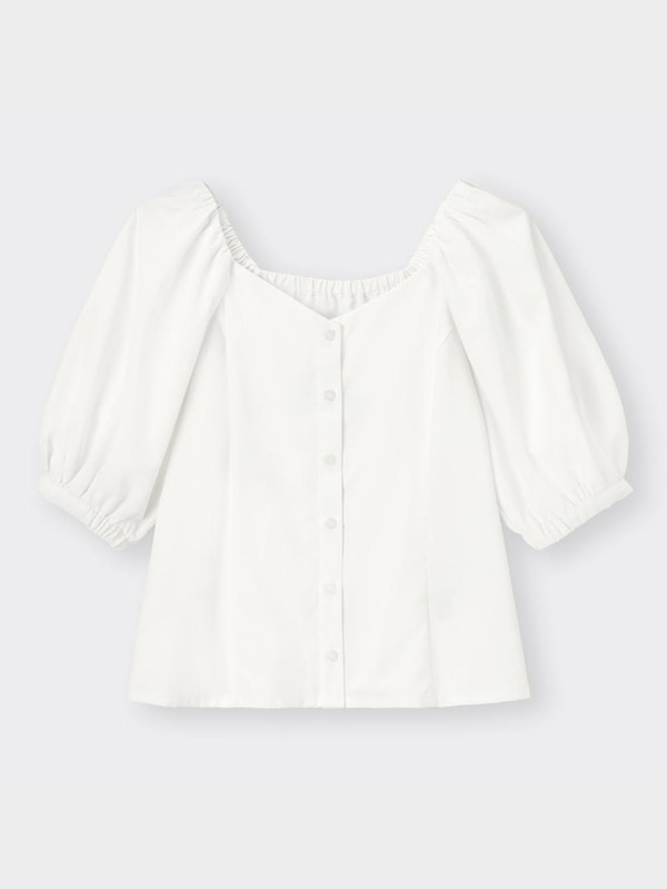 パフスリーブブラウス(5分袖)Q