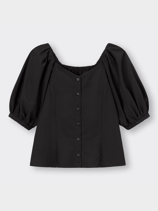 パフスリーブブラウス(5分袖)Q