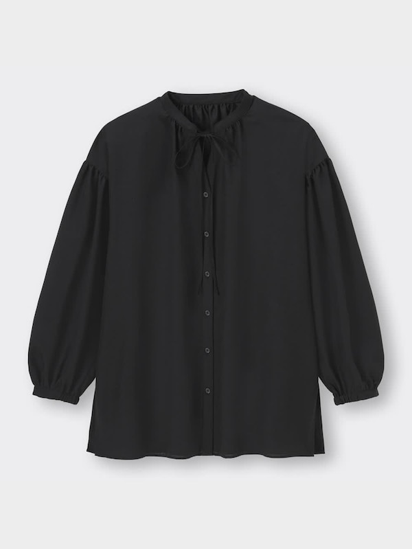 シアーフロントリボンブラウス(長袖)+X