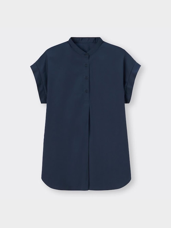 バンドカラーチュニックシャツ(半袖)+X