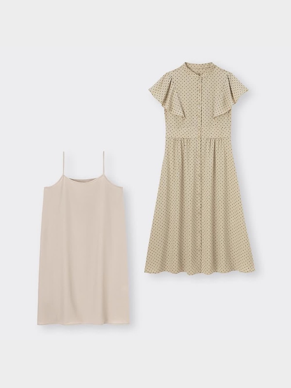 ドットプリントワンピース(半袖)Z