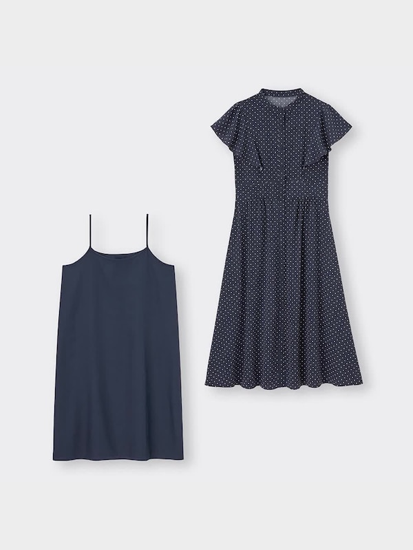 ドットプリントワンピース(半袖)Z