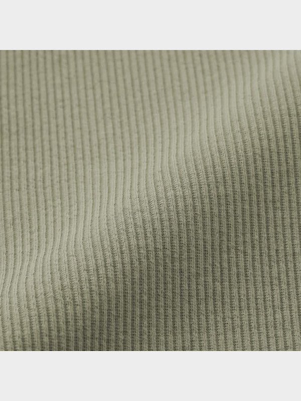 リブクルーネックカーディガン(長袖)Q+E