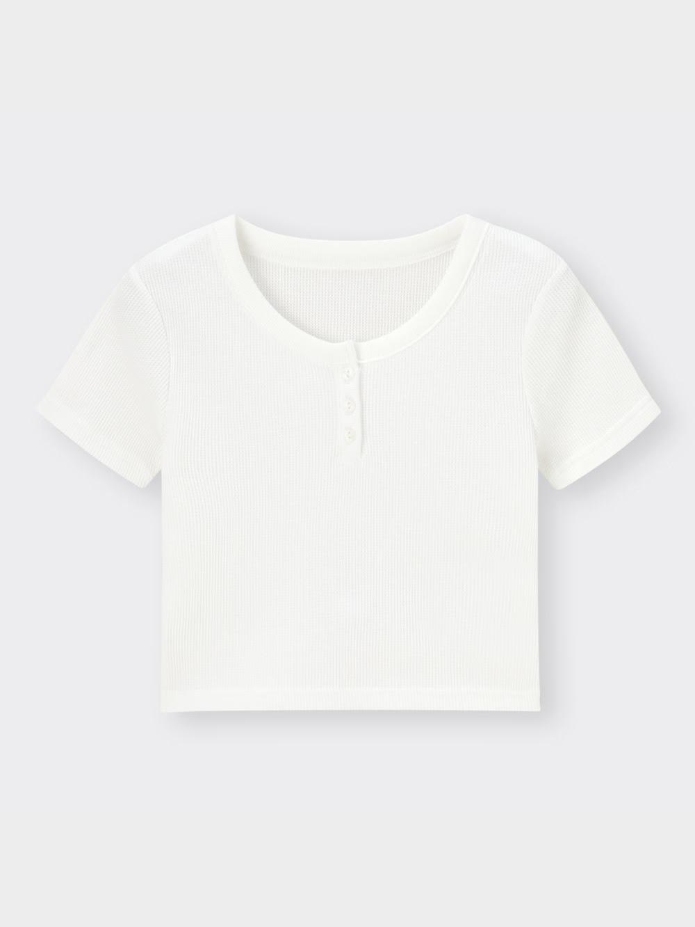tシャツ ヘンリーネックミニリブTシャツ レディース ヘンリーネックリブミニTシャツ[ac2551] | レディース