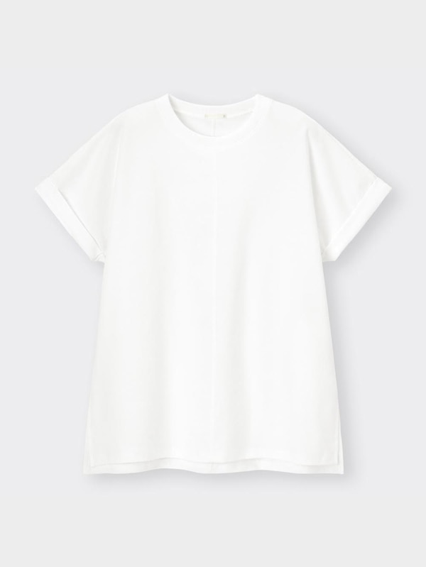 ロールアップスリーブチュニックT(半袖)