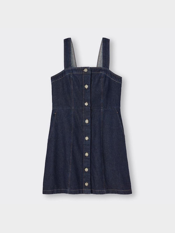 デニムミニジャンパードレスYT+X