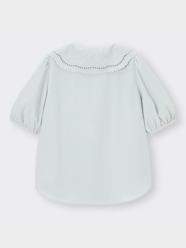 レースカラーブラウス(5分袖)YT+E