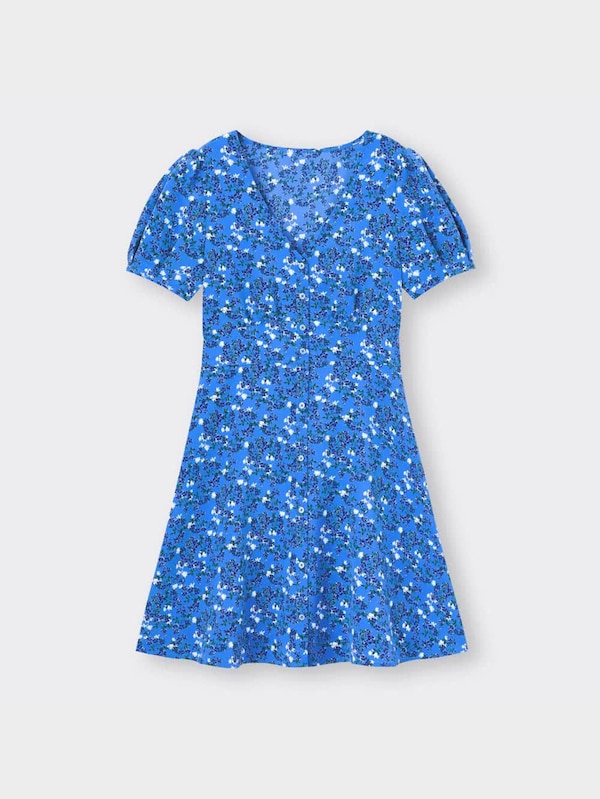 フラワープリントミニワンピース(半袖)YT+E