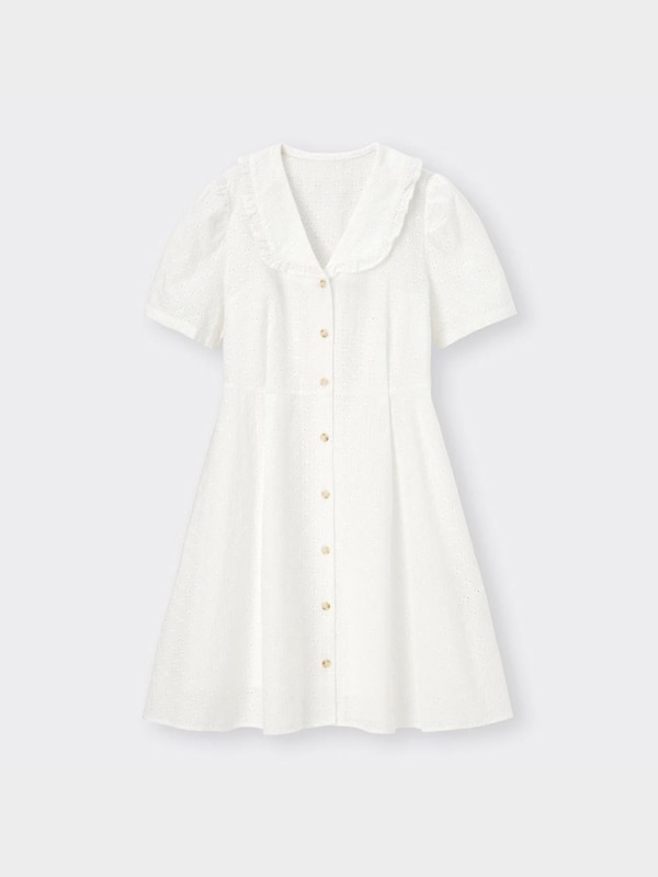 コットンレースミニワンピース(半袖)YT+X