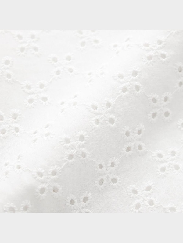 コットンレースリボンブラウス(半袖)YT+E