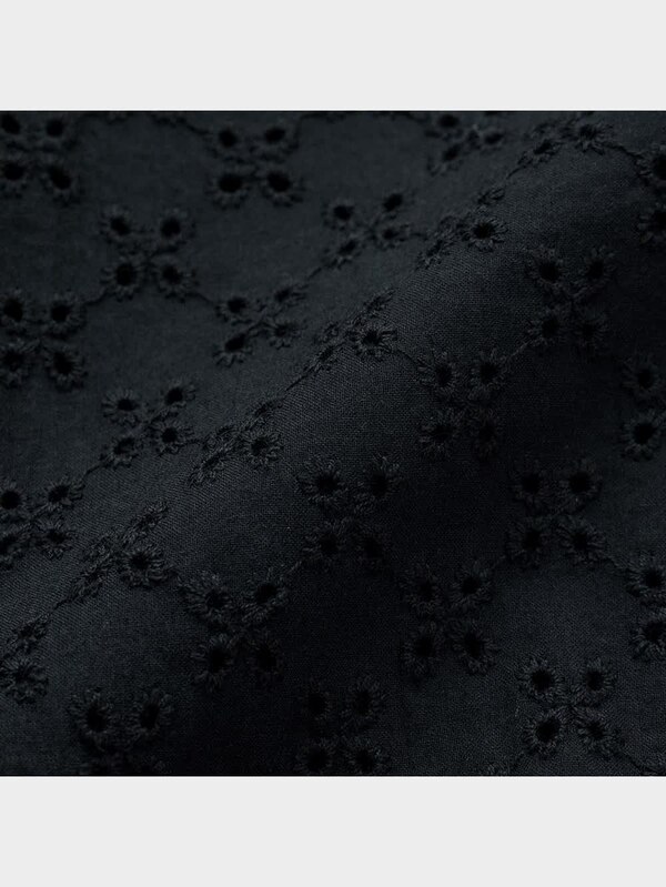 コットンレースリボンブラウス(半袖)YT+E