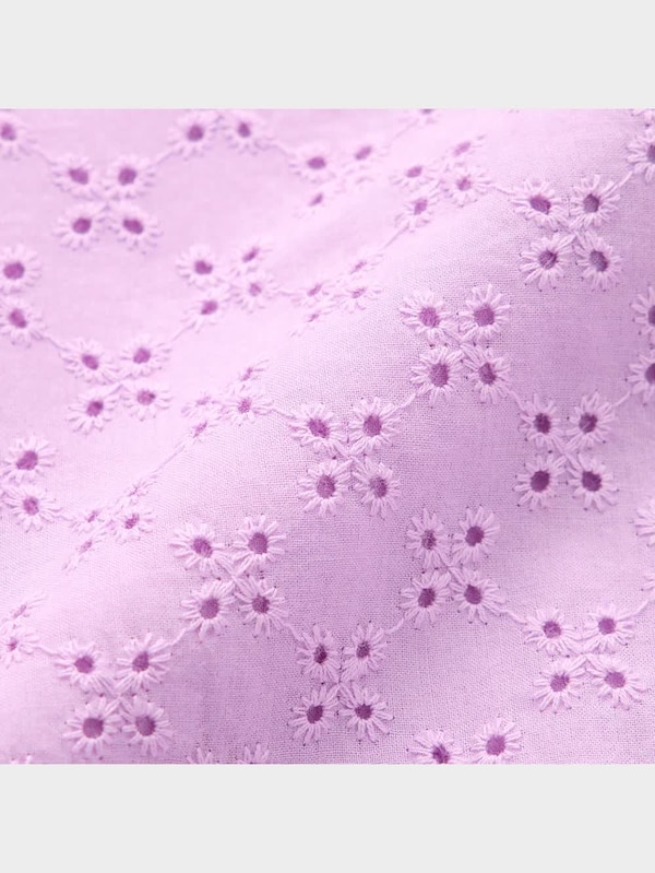 コットンレースリボンブラウス(半袖)YT+E