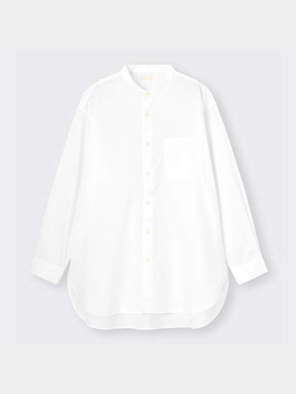 バンドカラーロングシャツ(長袖)SW+E