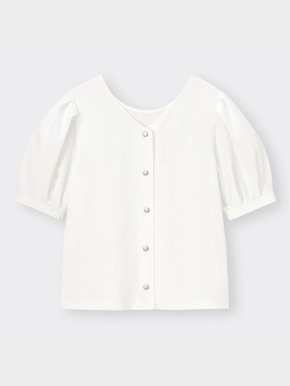 Fleuriセット GU公式 | 2WAY布帛コンビネーションT(5分袖)Z