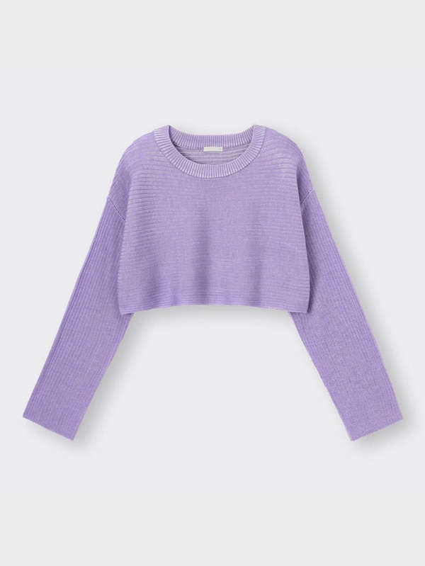 リブクロップドセーター(長袖)YT+X