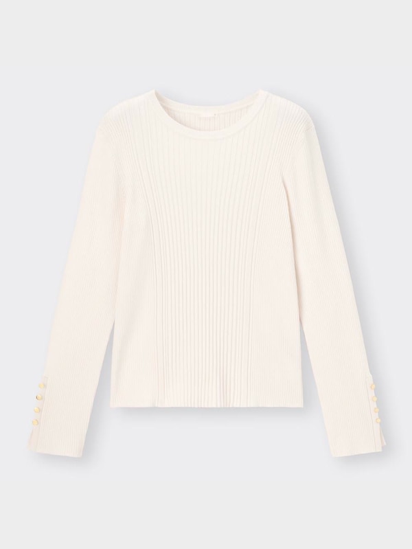 リブボタンスリーブセーター(長袖)Z