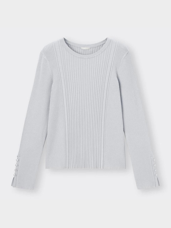 リブボタンスリーブセーター(長袖)Z