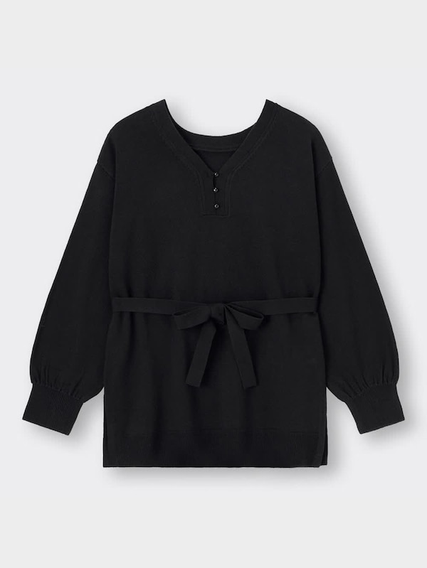 ベルテッドニットチュニック(長袖)Z+E