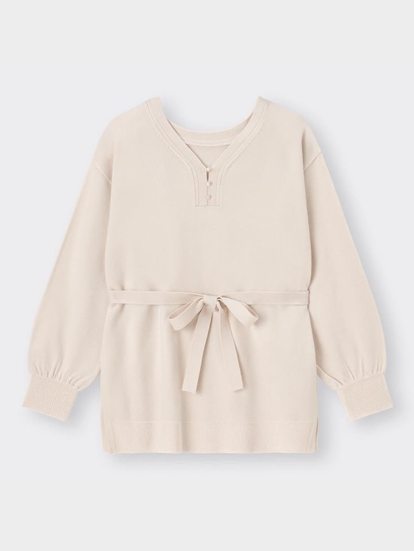 ベルテッドニットチュニック(長袖)Z+E