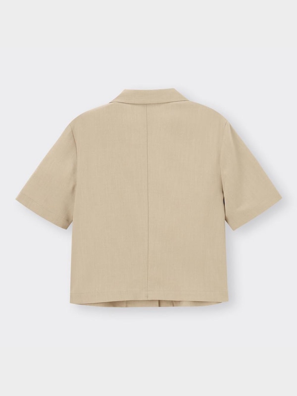 ハーフスリーブクロップドジャケット(セットアップ可能)