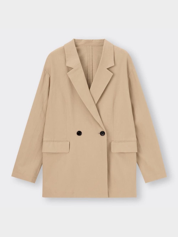 リネンブレンドテーラードジャケット(セットアップ可能)