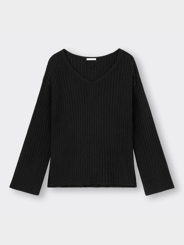 ワイドVネックセーター(長袖)Q