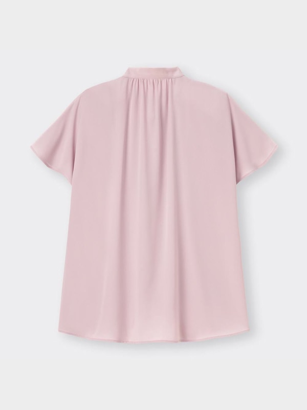 ドレープバンドカラーシャツ(半袖)