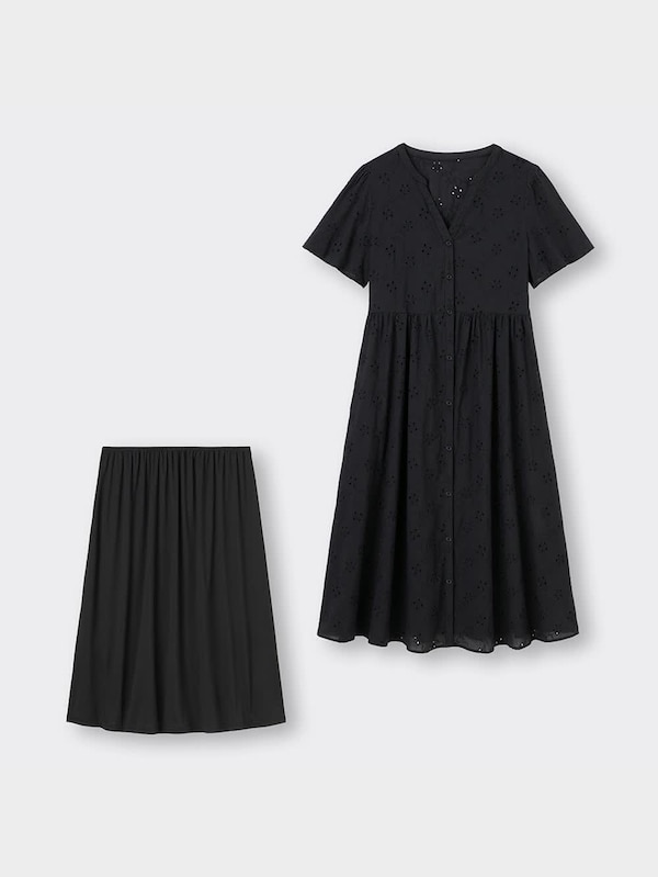 コットンレースワンピース(半袖)