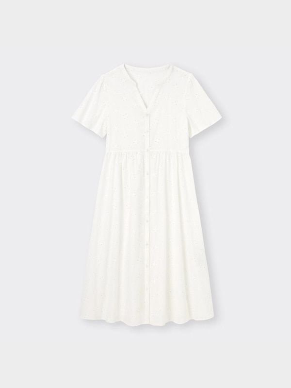 コットンレースワンピース(半袖)