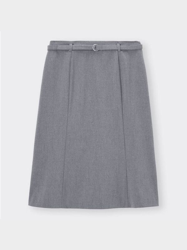 ウォッシャブルセミフレアミディスカートZ+X(セットアップ可能)