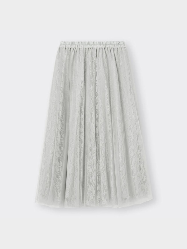 チュールレースフレアロングスカートZ+E