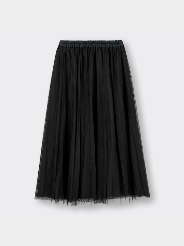 チュールレースフレアロングスカートZ+E