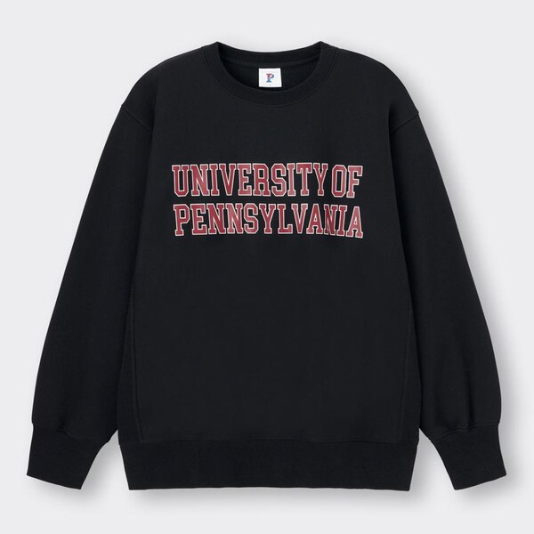 ヘビーウェイトスウェットプルオーバー(長袖) University of Pennsylvania 2-BLACK