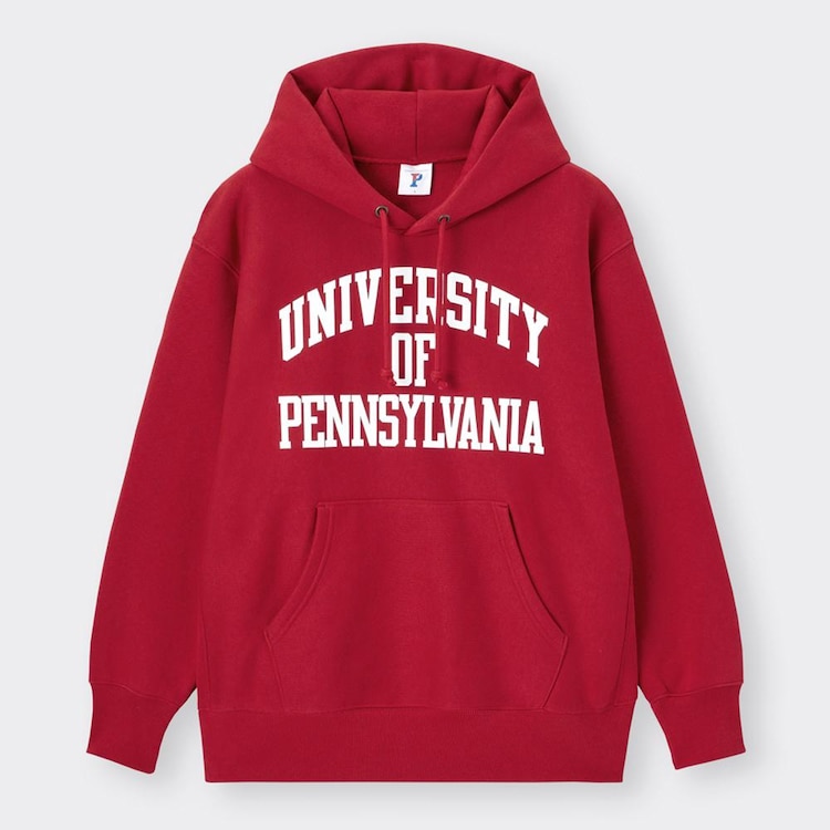 GU公式 ヘビーウェイトスウェットパーカ(長袖) University of Pennsylvania