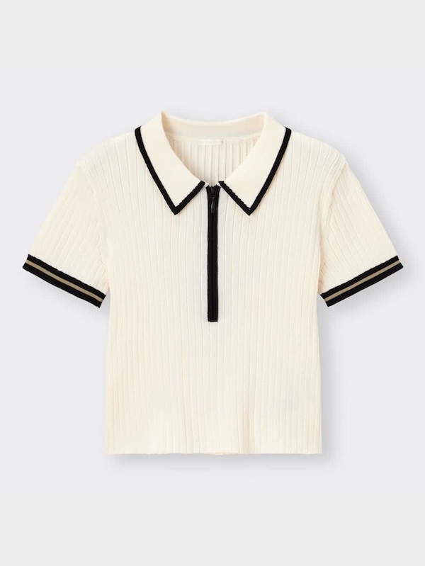 ハーフジップポロセーター(半袖)YT+X