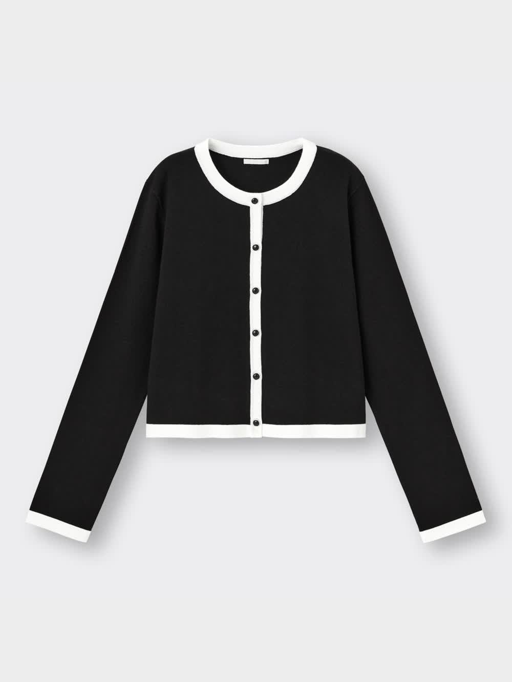 GU公式 | UVカットリブコンパクトカーディガン(長袖)