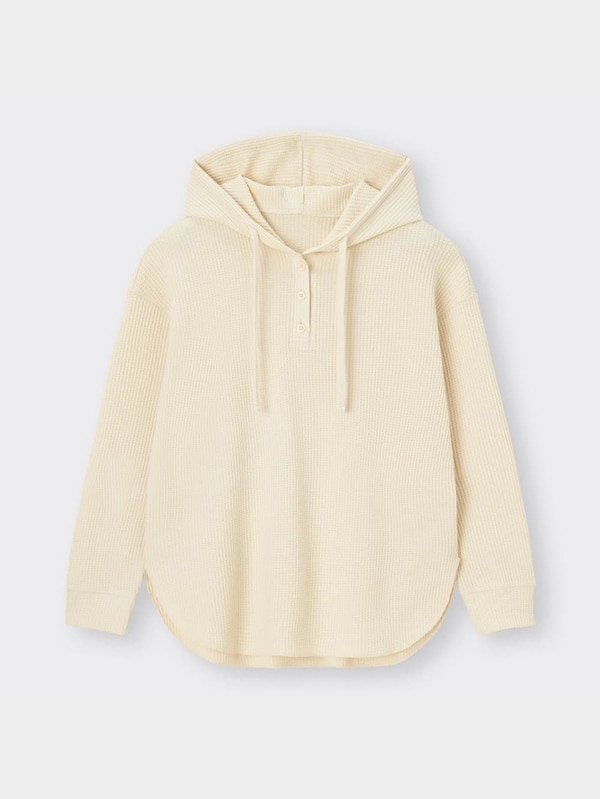 ワッフルフーディチュニック(長袖)RS+X(セットアップ可能)