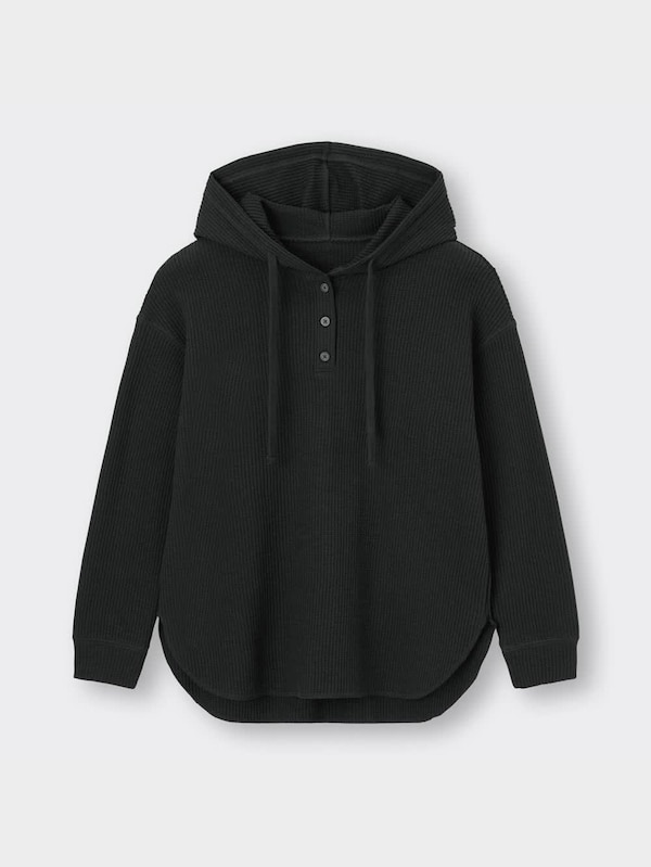 ワッフルフーディチュニック(長袖)RS+X(セットアップ可能)