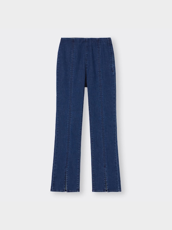 ハイライズフロントスリットフレアジーンズYT+E