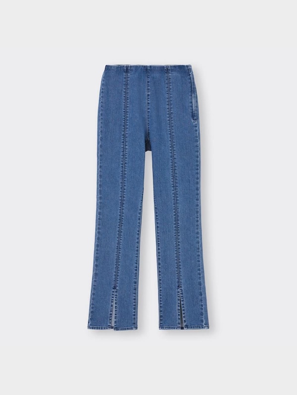 ハイライズフロントスリットフレアジーンズYT+E