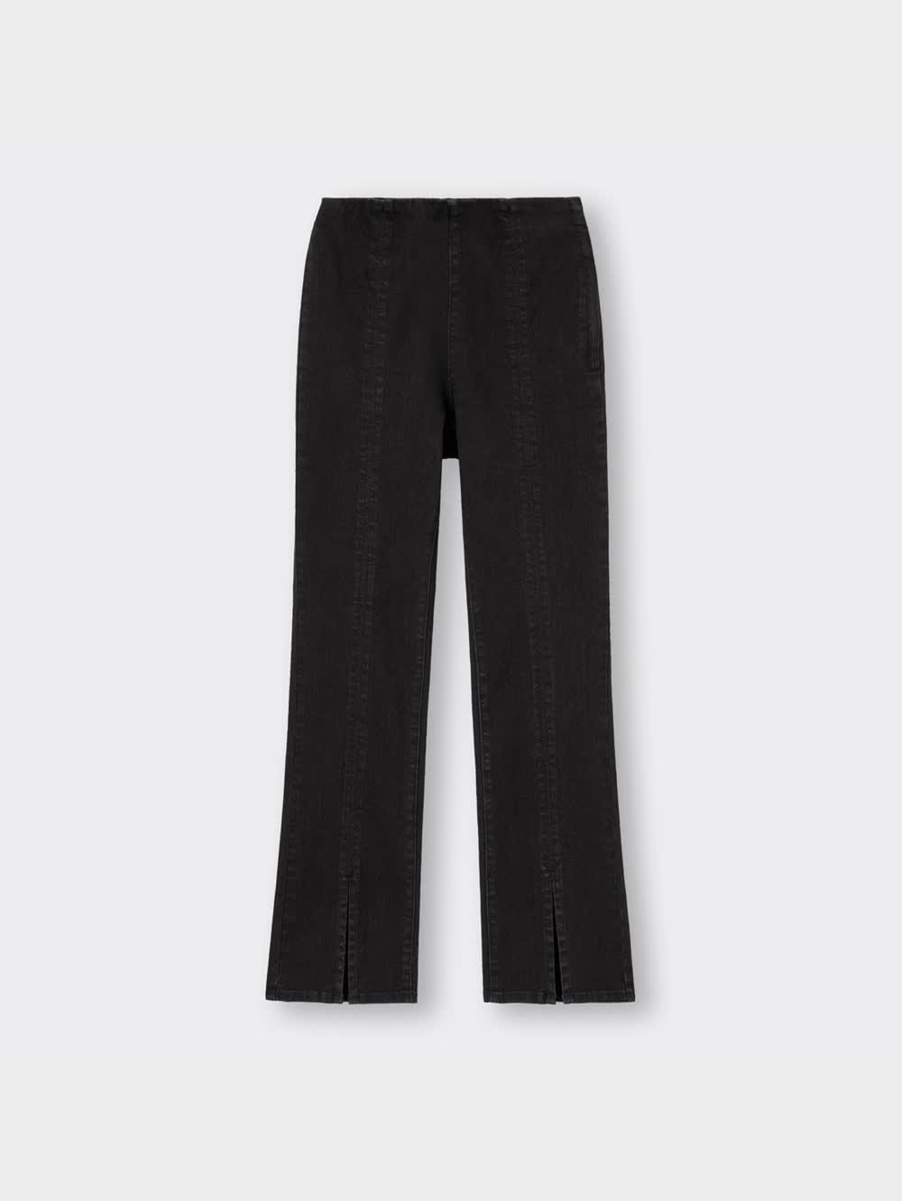 おかん様 GU公式 | ハイライズフロントスリットフレアジーンズYT+E