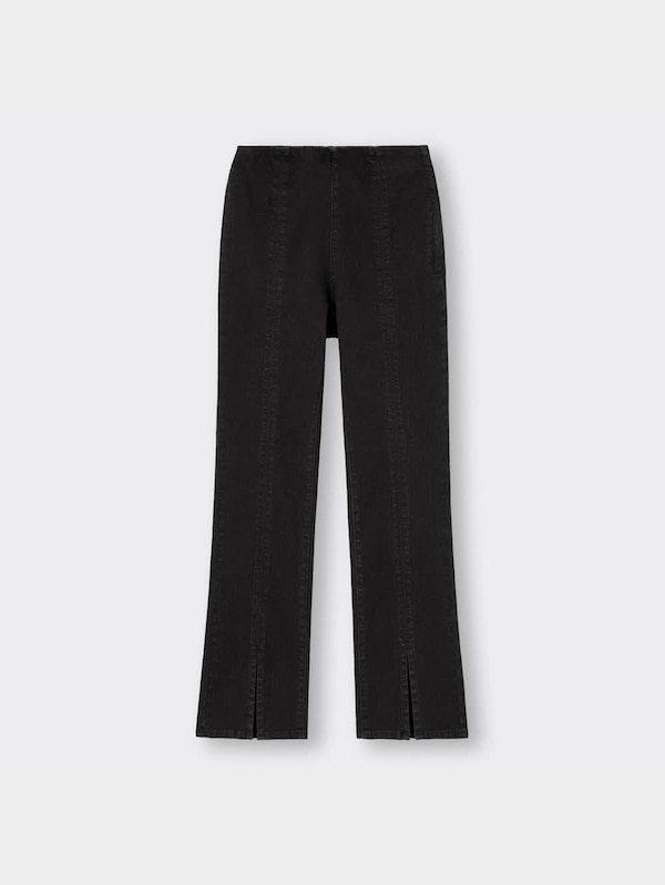 ハイライズフロントスリットフレアジーンズYT+E