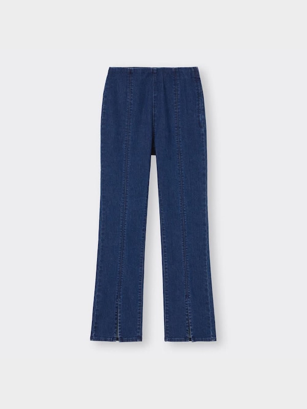 ハイライズフロントスリットフレアジーンズYT+E