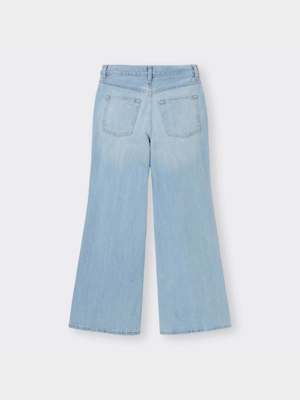 クラッシュワイドフレアジーンズYT+X