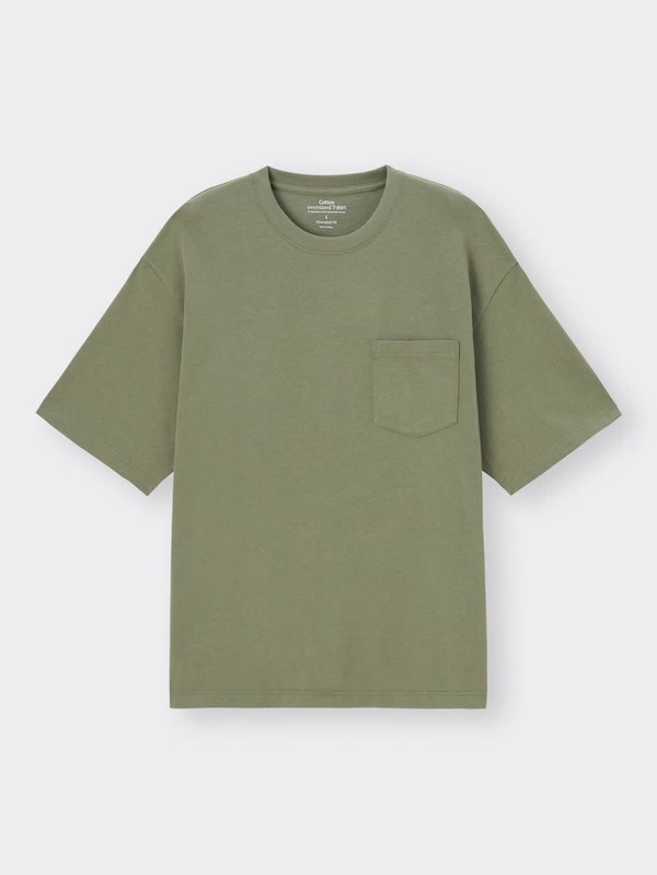 コットンオーバーサイズT(5分袖)