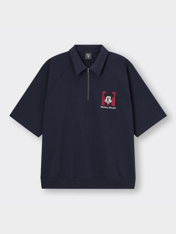 スウェTハーフジップ(5分袖) Disney 1